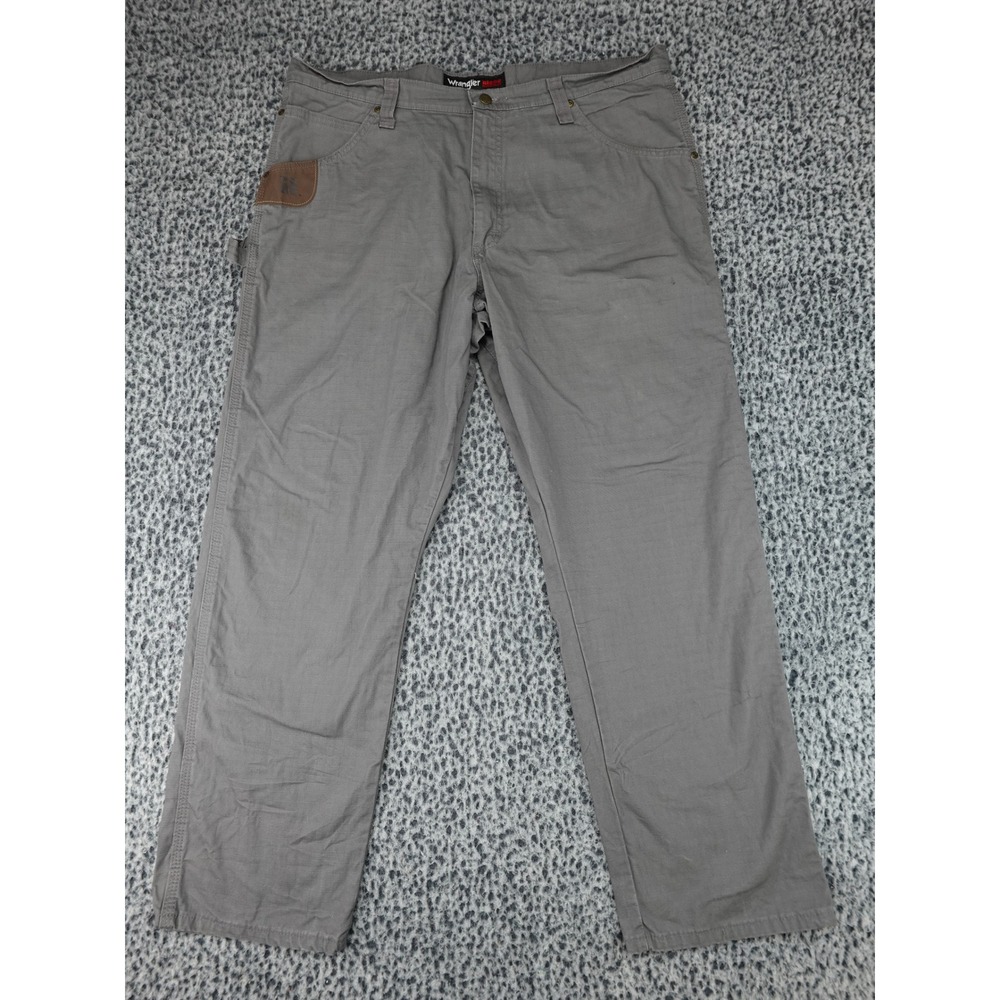 Wrangler Riggs Workwear Pants Mens 40x30 Grey Ripstop Carpenter Utility